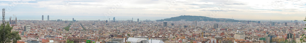 Barcelona City Panorama Catalonia Spain