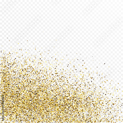 Gold glitter celebratory confetti background