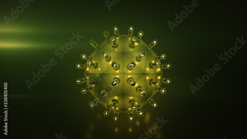 Metalic sphere with incande...