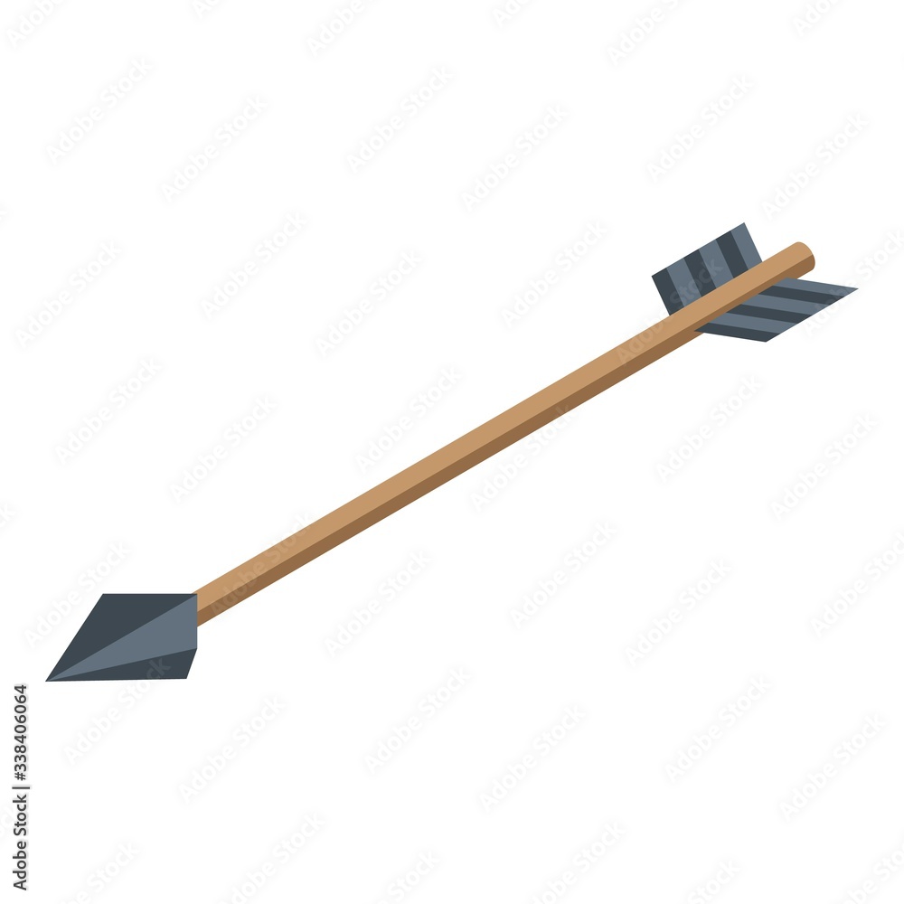 Shooting arrow icon. Isometric of shooting arrow vector icon for web design isolated on white background Shooting arrow icon. Isometric of shooting arrow vector icon for web design isolated on white background