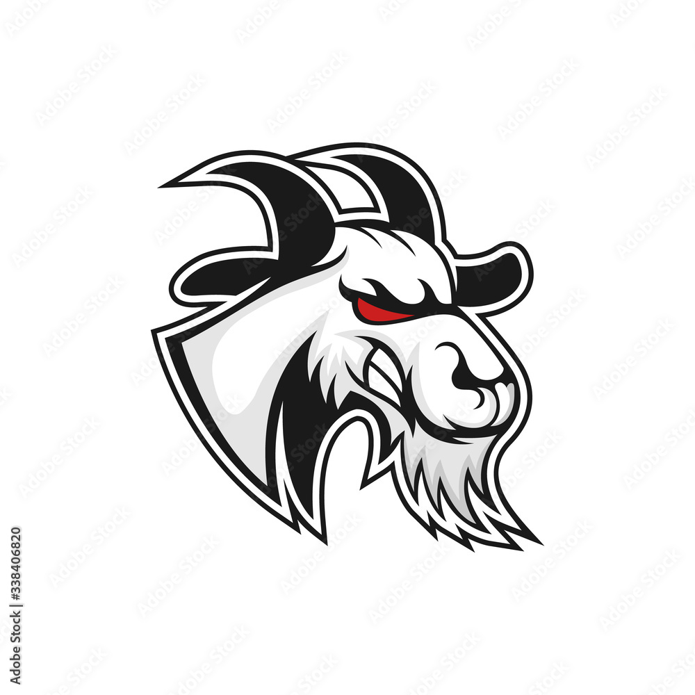 Naklejka premium Goat sport logo mascot element