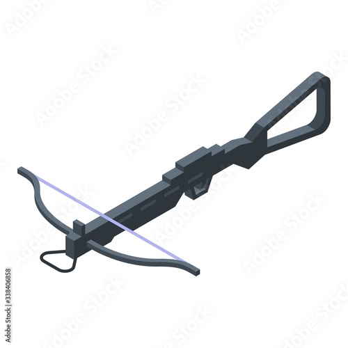 Sport crossbow icon. Isometric of sport crossbow vector icon for web design isolated on white background