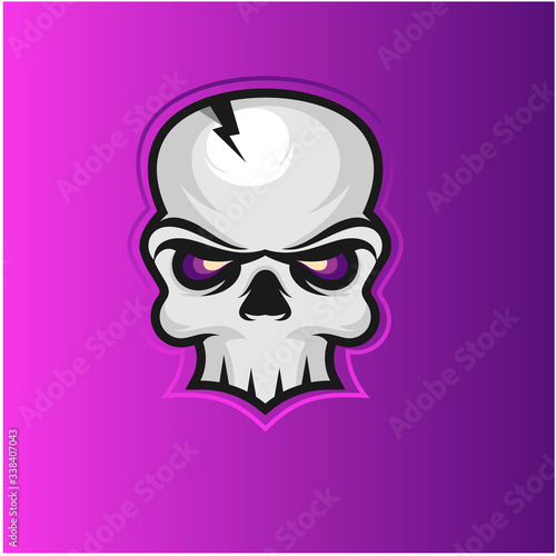 skull mascot logo design vector with modern illustration concept style for badge, emblem and t shirt printing etc.