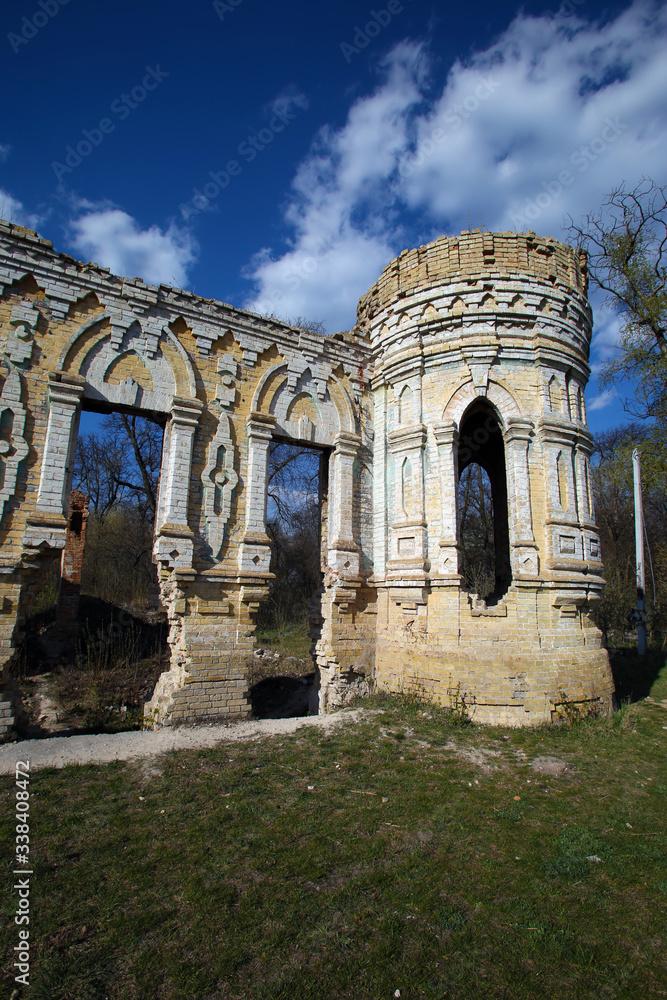 Fototapeta premium the ruins of an old Russian estate