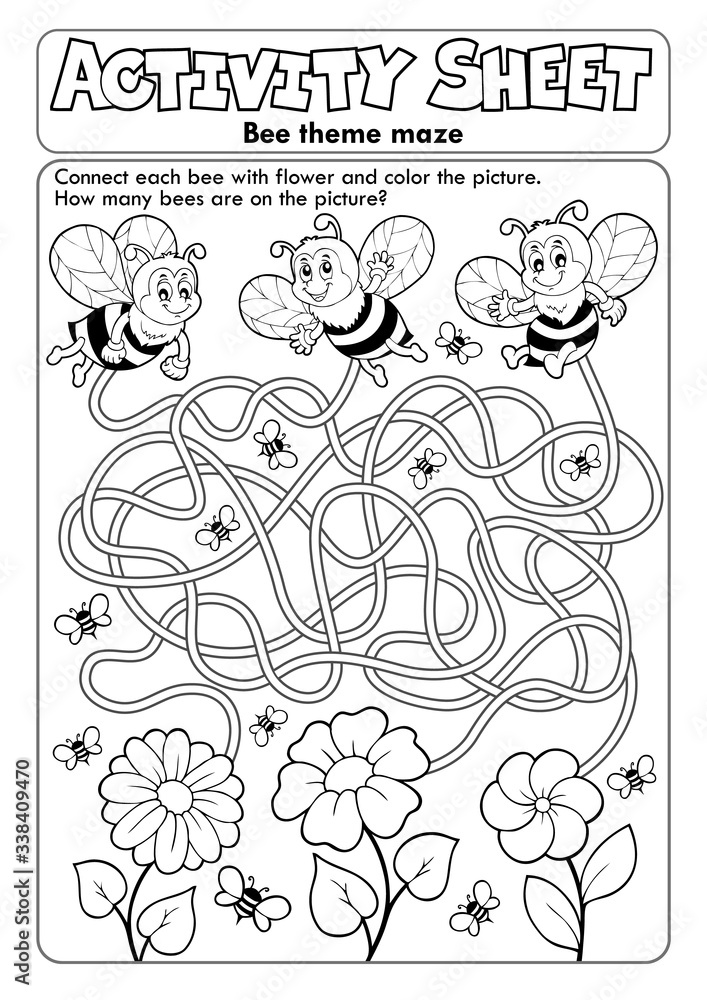 Activity sheet bee theme 1 Activity sheet bee theme 1