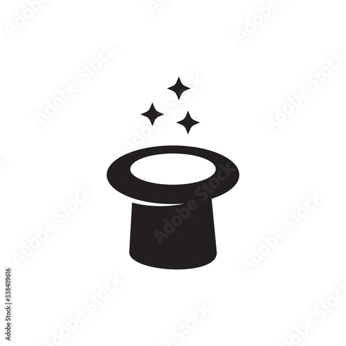 Magic hat logo icon design template