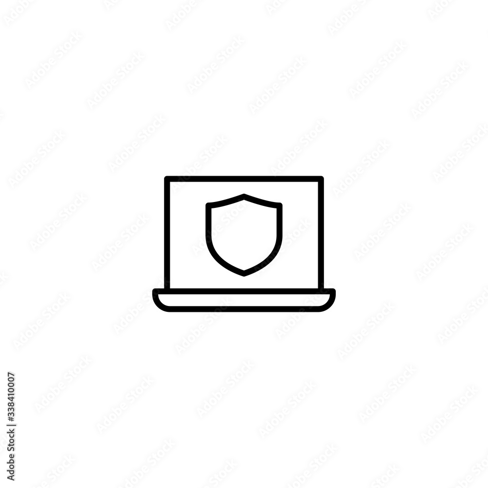 computer protection icon vector illustration computer protection icon vector illustration