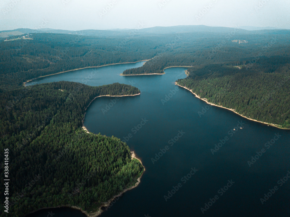 aerial view of a lake
czech lake
lake from drone