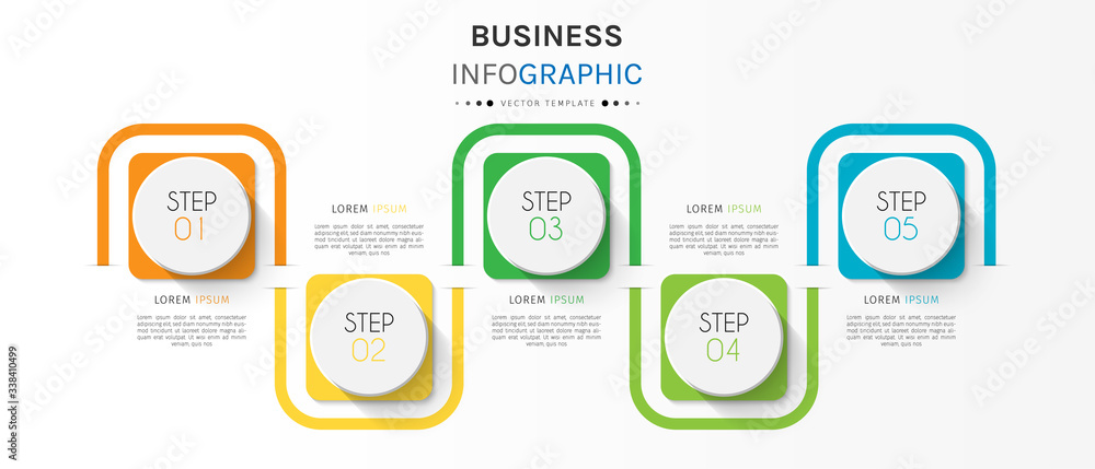 Business infographic element with options, steps, number vector template design Business infographic element with options, steps, number vector template design
