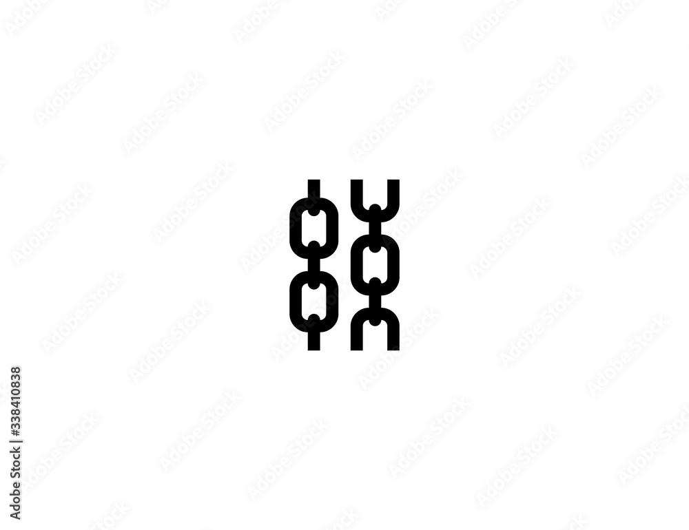 Chains vector flat icon. Isolated metallic chain emoji illustration Chains vector flat icon. Isolated metallic chain emoji illustration