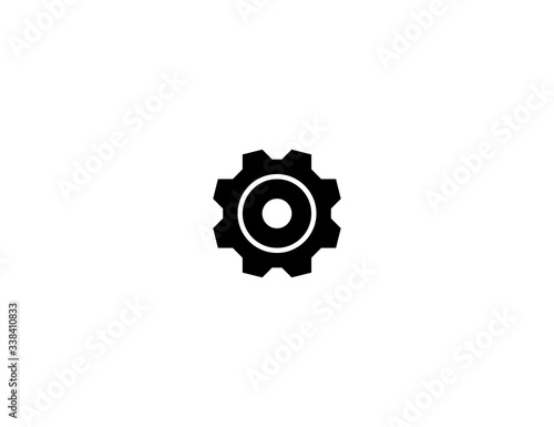 Gear vector flat icon. Isolated gear, mechanism emoji illustration