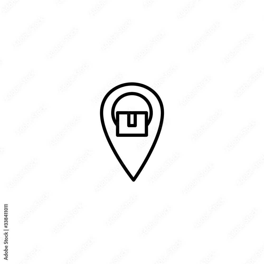 package location, package tracking icon vector illustration package location, package tracking icon vector illustration