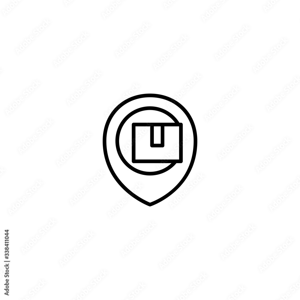 package location, package tracking icon vector illustration package location, package tracking icon vector illustration