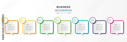 Business infographic element with options, steps, number vector template design