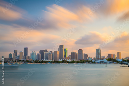 Miami  Florida  USA Downtown Skyline on the Bay