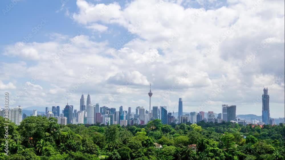 4K time lapse of moving clouds over down town Kuala Lumpur, Malaysia. 4K time lapse of moving clouds over down town Kuala Lumpur, Malaysia.