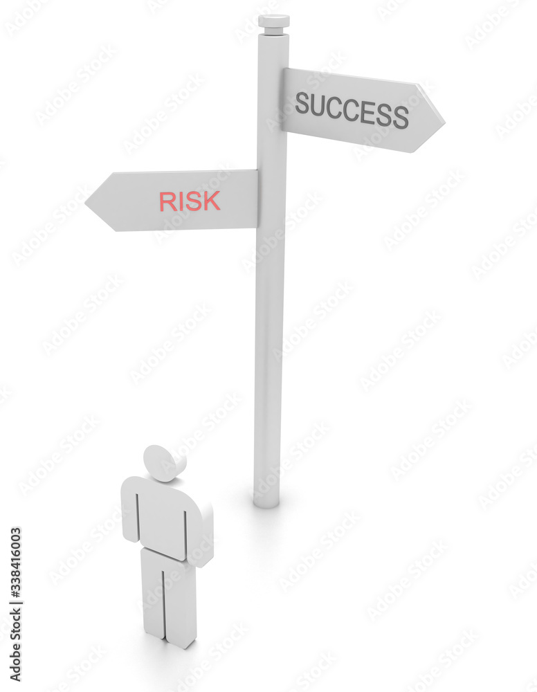 Abstract directions, human choices and risk management theme, original 3d rendering Abstract directions, human choices and risk management theme, original 3d rendering