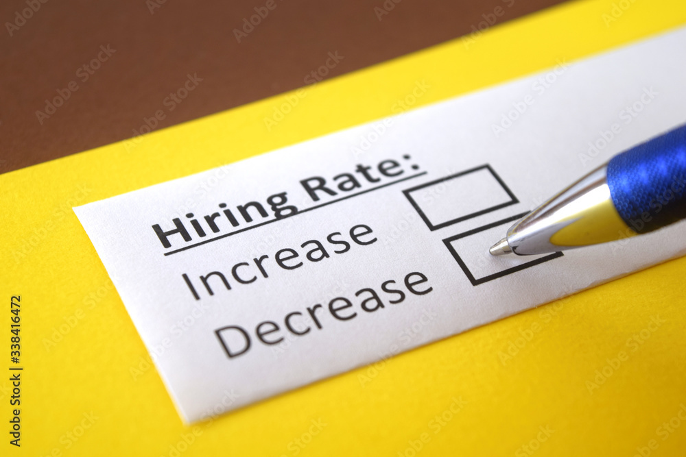 One person is answering question about hiring rate. One person is answering question about hiring rate.