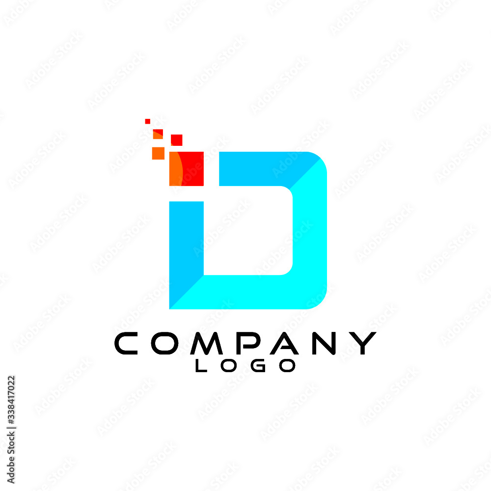 ID, DI letter tech, ict, it logo design vector ID, DI letter tech, ict, it logo design vector