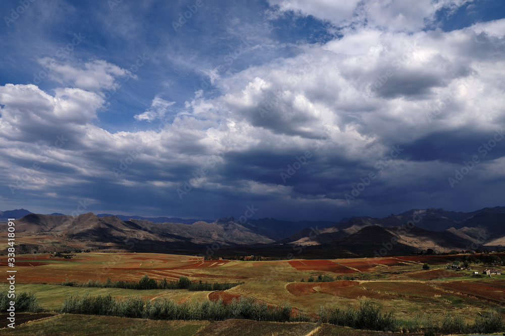 Thunderclouds over the Maluti landscape