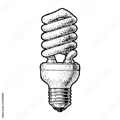 Vector illustration of Energy saving lamp