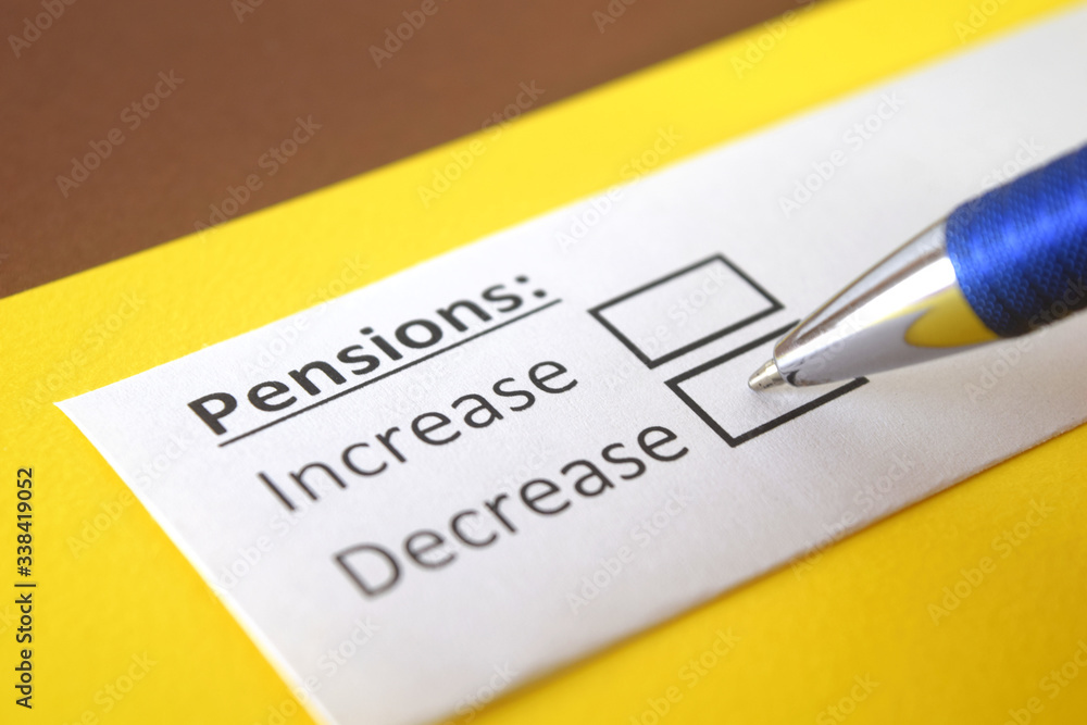 One person is answering question about pensions. One person is answering question about pensions.