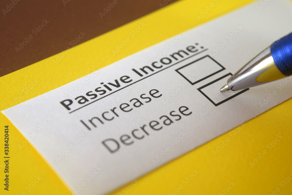 One person is answering question about passive income. One person is answering question about passive income.