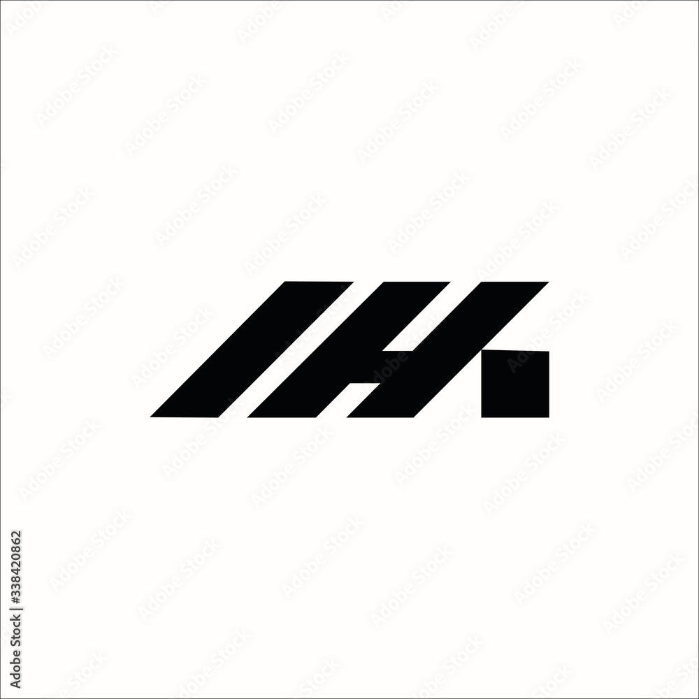 IHA letter logo template design vector