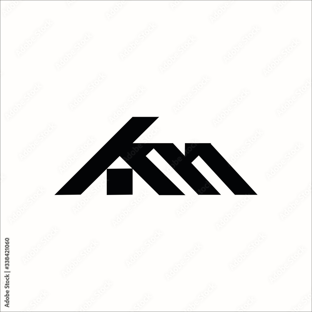 AM letter logo template design vector AM letter logo template design vector