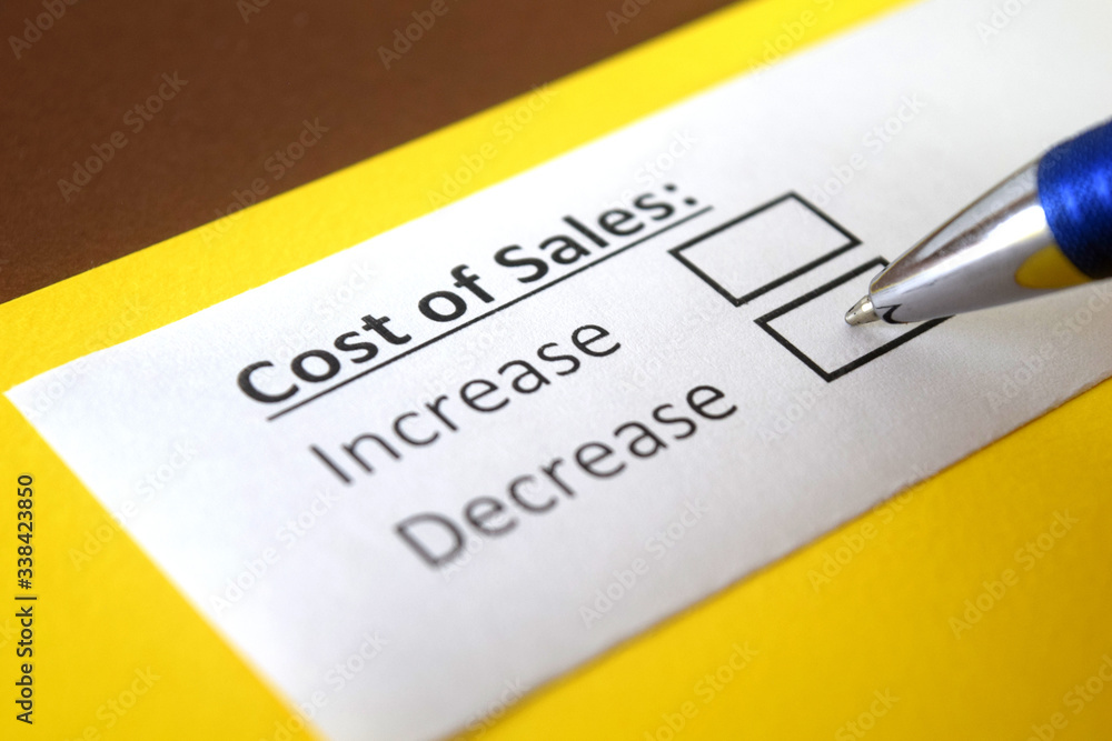 One person is answering question about costs of sales. One person is answering question about costs of sales.