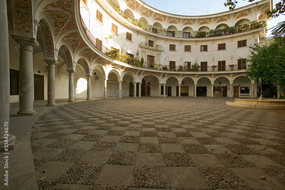 Old Sevillan Courtyard, Sevilla, Andalucia, Southern Spain