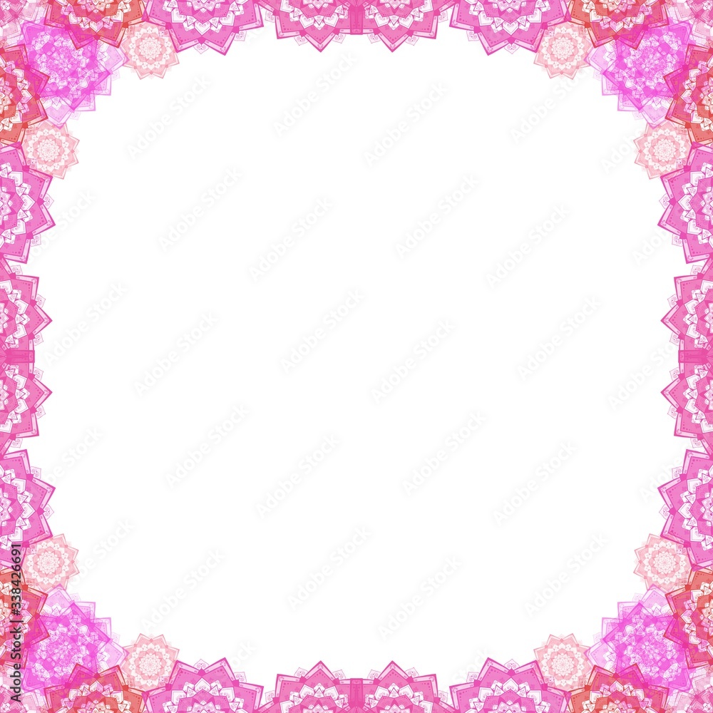 Colorful mandala frame illustration. Perfect for card design pattern