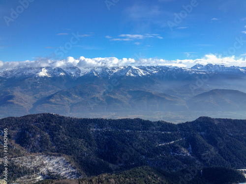 Obraz na płótnie Winter Hike in the Alps w salonie