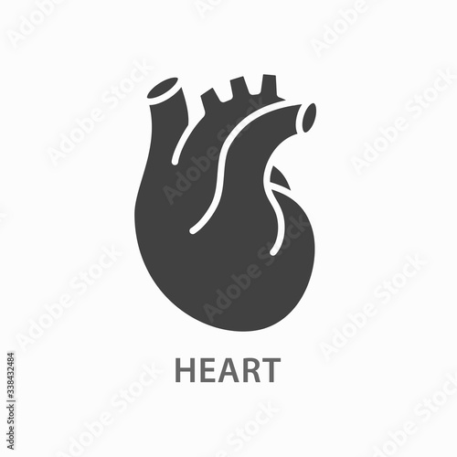 Human heart icon. Vector illustration for graphic and web design.