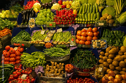 Fruits and vegetables at the street market in Istanbul, Turkey