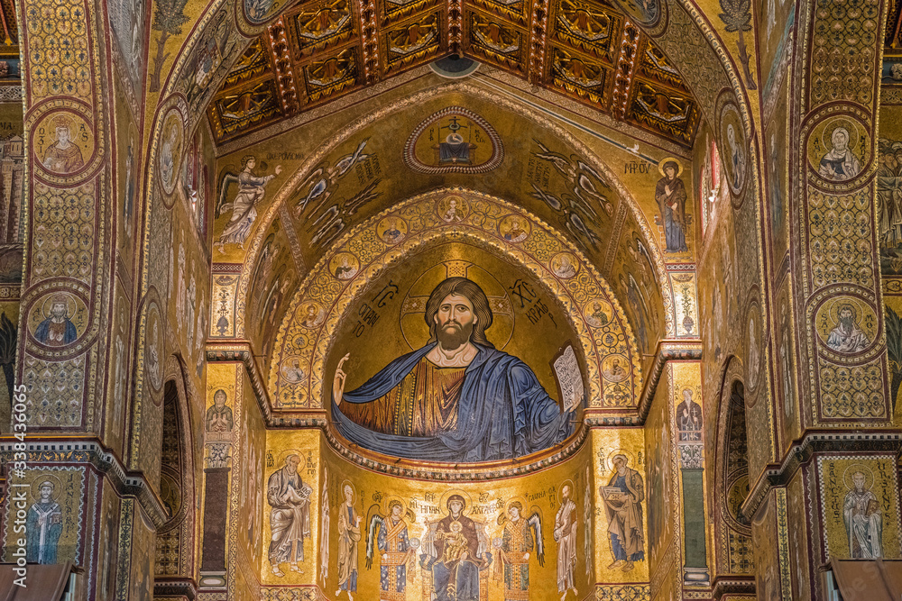 Interior of Duomo di Monreale, Sicily; Italy