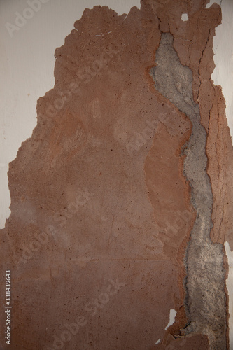 a large crack in a wall