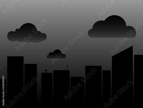 bad weather with black and white. Graphic Design. Vector