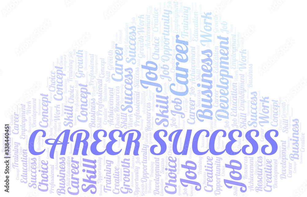 Career Success typography vector word cloud. Career Success typography vector word cloud.