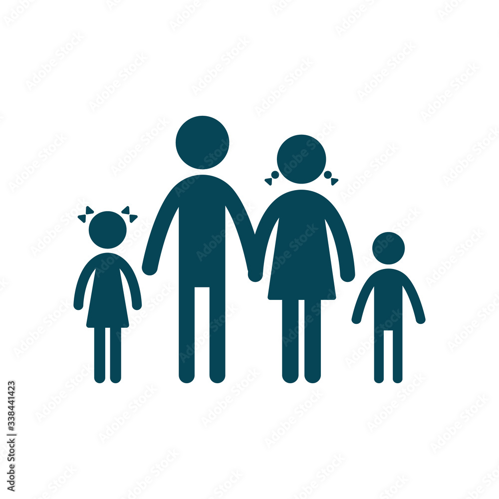 family icon on white background. vector symbol family icon on white background. vector symbol