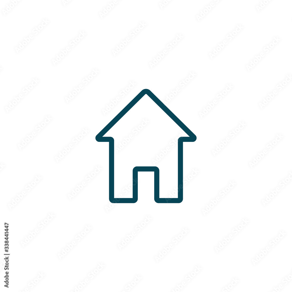 Home icon. house symbo lflat line design on white background Home icon. house symbo lflat line design on white background