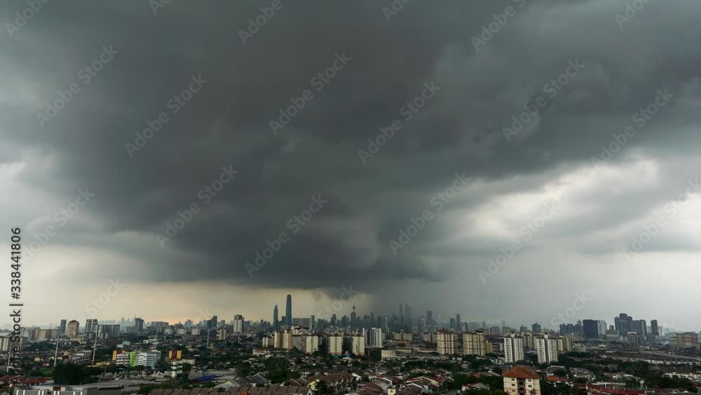 4K time lapse of monsoon clouds over down town Kuala Lumpur, Malaysia. 4K time lapse of monsoon clouds over down town Kuala Lumpur, Malaysia.