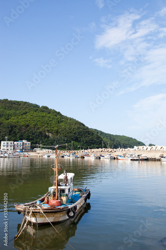 Fishing boat. Gyeongjeong harbor in Yeongdeok-gun, South Korea. 