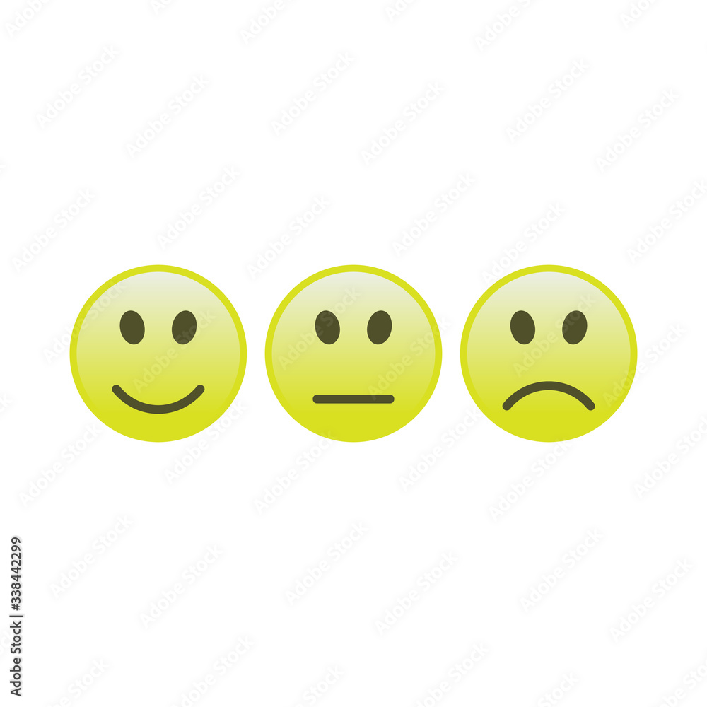 Vector set of smiley icons with different face expression Vector set of smiley icons with different face expression