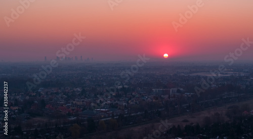 Sunrise in Poland, Warsaw, Mazovia