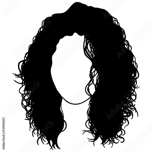 Girl with curly hair vector isolated avatar 