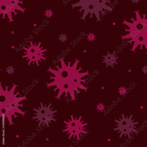Illustrations concept coronavirus COVID-19. virus wuhan from china. Vector background color red illustration
