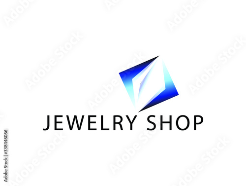 company logo design,logo for jewelry shop , diamond, blue logo 