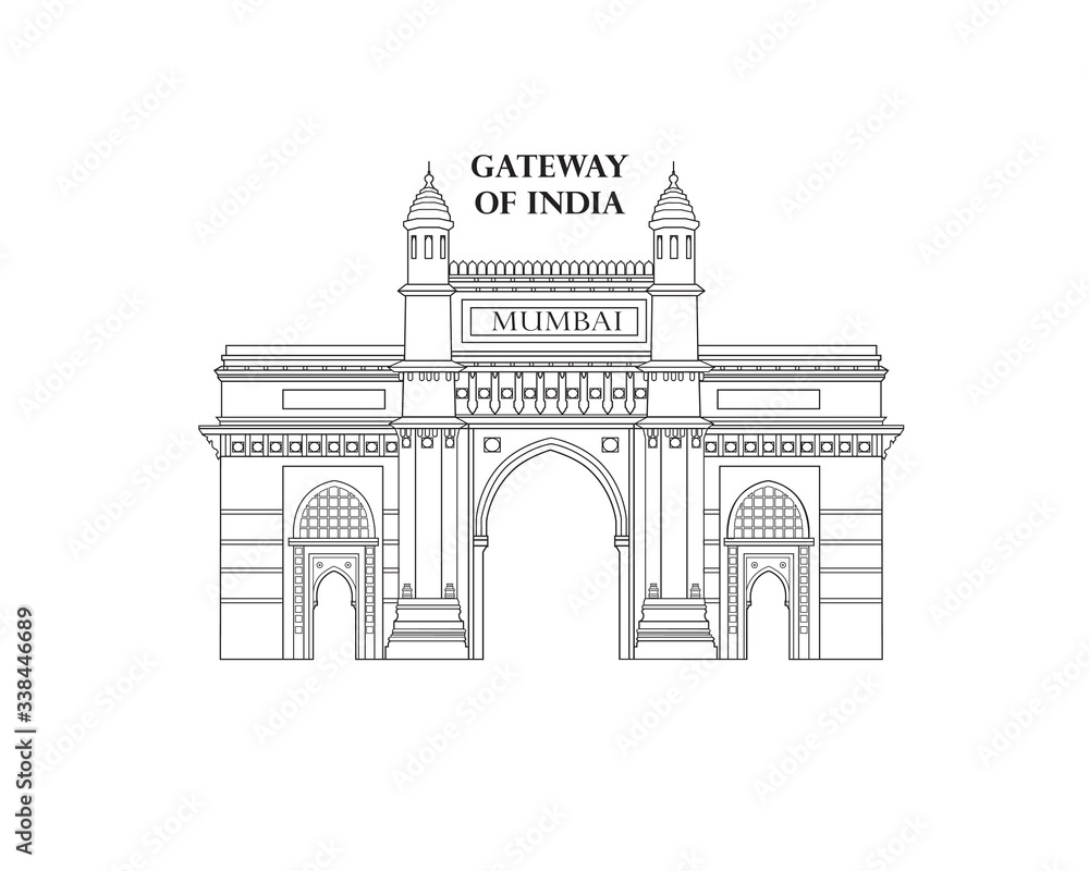 Obraz premium India, Mumbai city. Indian gateway famous landmark.