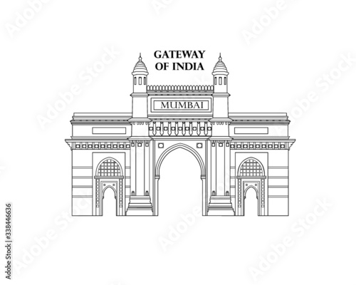  Mumbai city, India. Indian gateway famous travel landmark.